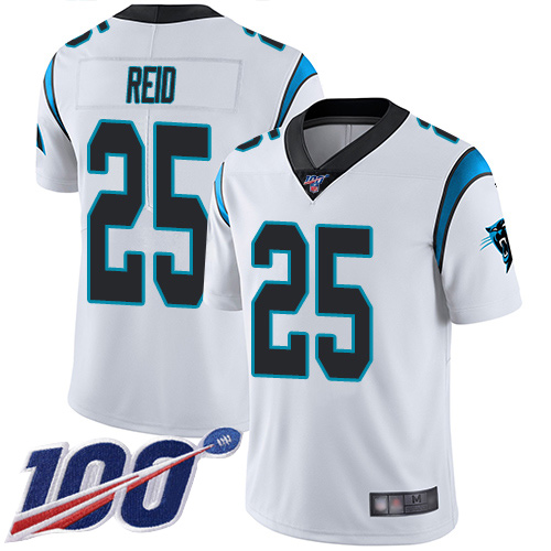 Carolina Panthers Limited White Men Eric Reid Road Jersey NFL Football #25 100th Season Vapor Untouchable->carolina panthers->NFL Jersey